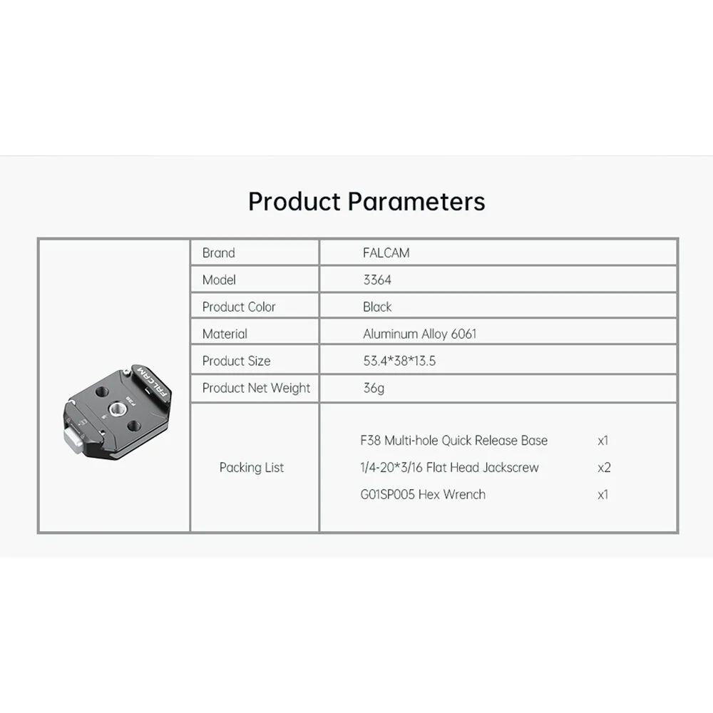 FALCAM F38 Quick Release COMBO KIT - Image 14